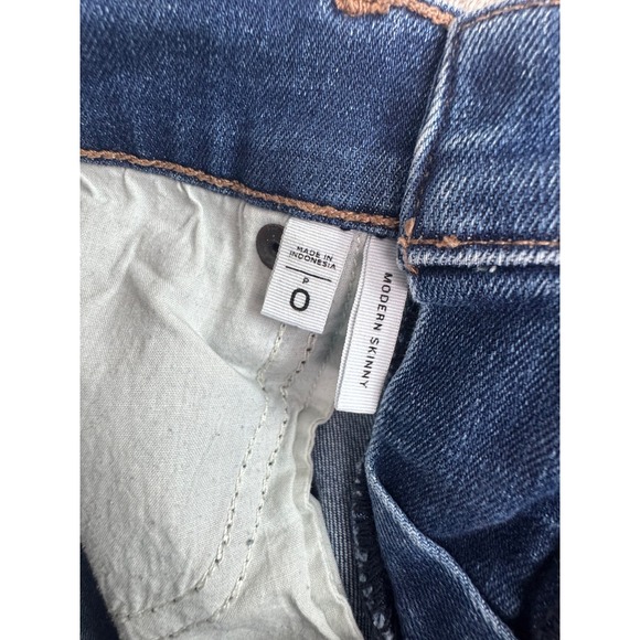 LOFT Outlet Petite Modern Skinny Jeans Size 0 Blue Denim Excellent Condition - Picture 7 of 10